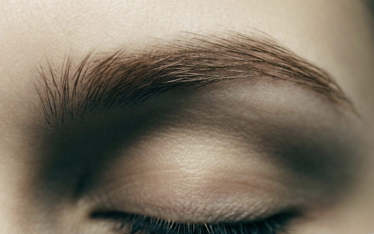 Brows after tint service