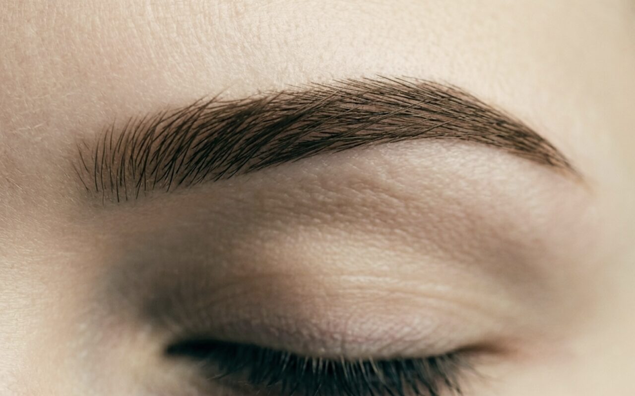 Brows after wax and tint service